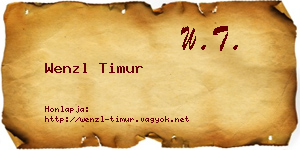 Wenzl Timur névjegykártya